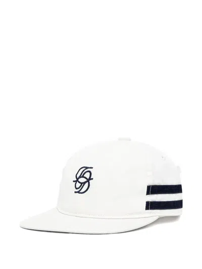 Drôle De Monsieur Not From Paris Embroidered Cap In White