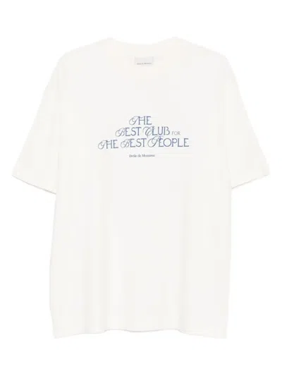 Drôle De Monsieur Off White Crewneck Text Print T-shirt