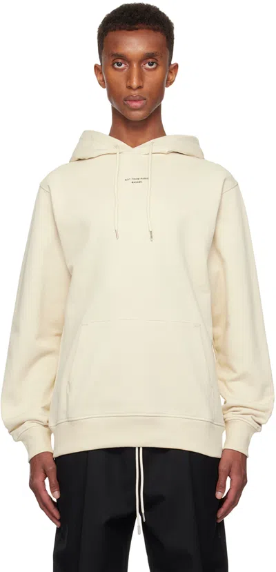 Drôle De Monsieur Off-white 'le Hoodie Slogan Classique' Hoodie In Mastic