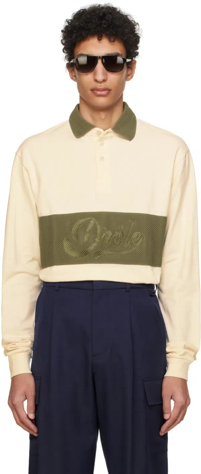 Drôle De Monsieur Off-white 'le Polo Drôle' Polo In Cream