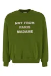 Drôle De Monsieur Embroidered Slogan Cotton Sweatshirt In Kk