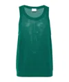 Drôle De Monsieur Open-knit Tank Top In Green
