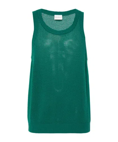 Drôle De Monsieur Open-knit Tank Top In Green