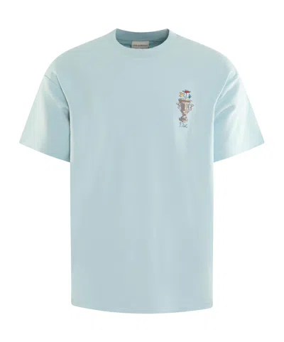 Drôle De Monsieur Open-necked Black Shirt In Blue