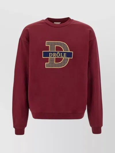 DRÔLE DE MONSIEUR OVERSIZE CREW NECK COTTON SWEATSHIRT