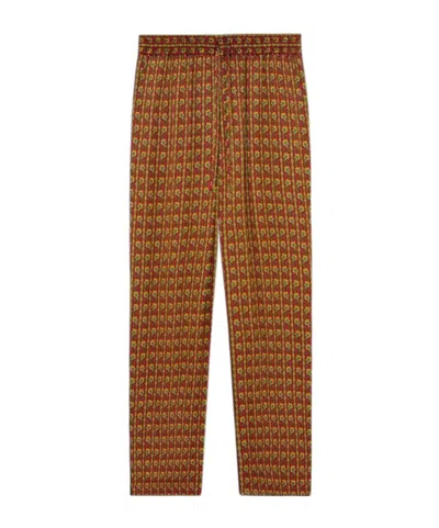 Drôle De Monsieur Paisley Printed Straight-leg Trousers In Red