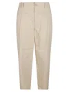 Drôle De Monsieur Cropped Twill Pant In Brown