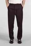 Drôle De Monsieur Pants In Brown Polyester In Brown