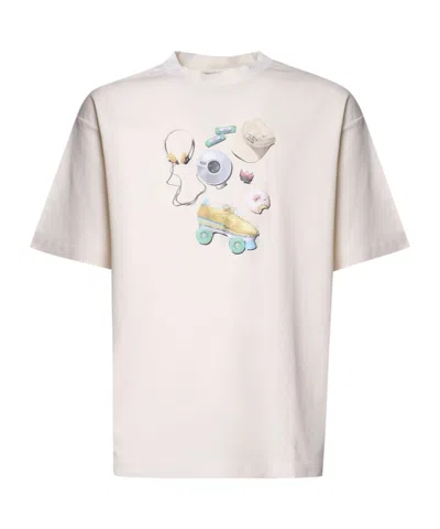Drôle De Monsieur Pattern Printed T-shirt In White