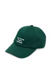 Drôle De Monsieur Nfpm Embroidered Cotton Cap In Green