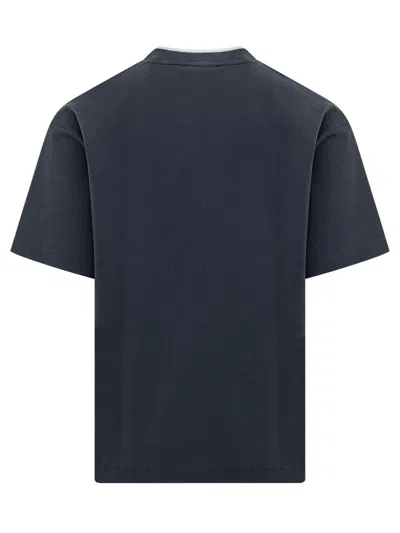 Drôle De Monsieur Drole De Monsieur Playful Dog Graphic T-shirt In Navy