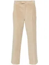 Drôle De Monsieur Pleated Corduroy Trousers In Brown
