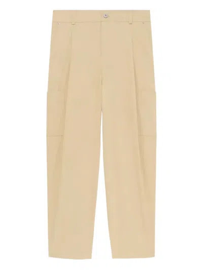 Drôle De Monsieur Pleated Trousers In Neutral