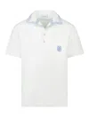 Drôle De Monsieur Logo Short Sleeve Polo Shirt In Off White