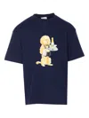 Drôle De Monsieur Graphic Print Crewneck T-shirt In Blue