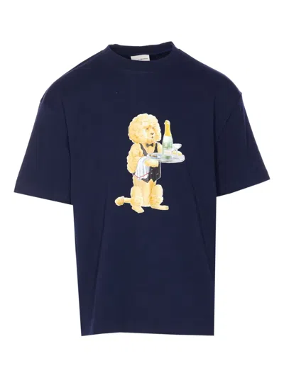 DRÔLE DE MONSIEUR POODLE PRINT CREW NECK T-SHIRT