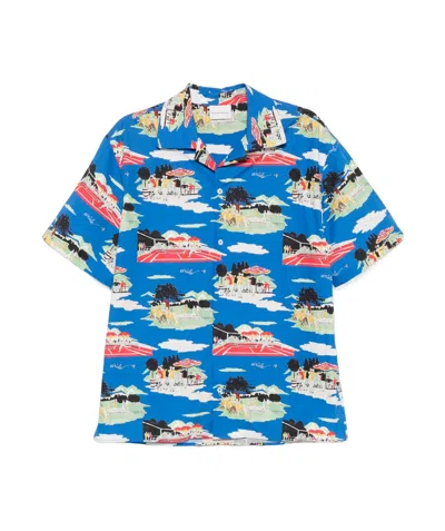 Drôle De Monsieur Printed Shirt In Blue