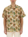 Drôle De Monsieur Jeu De Cartes Linen-blend Shirt In Multicolour
