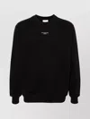 Drôle De Monsieur 'le Slogan Classique' Black Crewneck Sweatshirt With Contrasting Print In Black