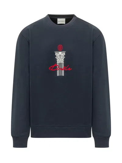 Drôle De Monsieur Drole De Monsieur Printed Sweatshirt In Navy