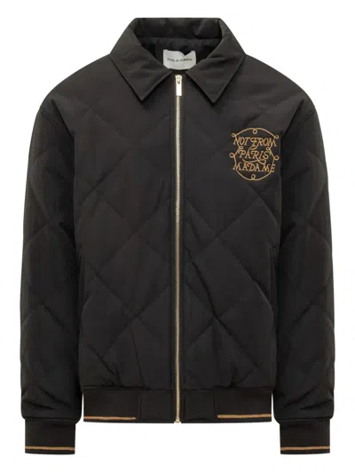 DRÔLE DE MONSIEUR QUILTED SLOGAN JACKET