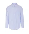 Drôle De Monsieur Striped Shirt With Pocket And Collar In Blue