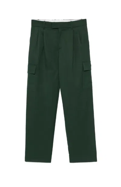 DRÔLE DE MONSIEUR RELAXED-FIT GREEN CARGO PANTS