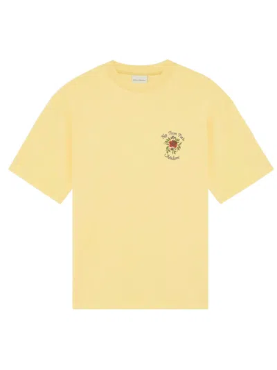 Drôle De Monsieur Drole De Monsieur Rose Slogan T-shirt In Yellow