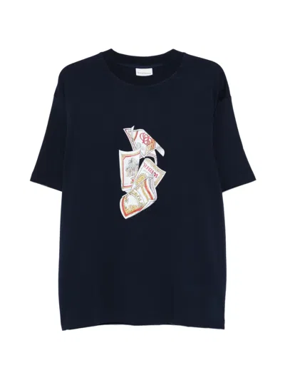 Drôle De Monsieur Rum Labels T-shirt In Blue