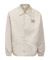 Drôle De Monsieur Beige Slogan Jacket In White