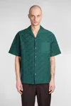 Drôle De Monsieur Tapestry Embroidered Shirt In Green