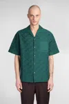 Drôle De Monsieur Tapestry Embroidered Shirt In Green