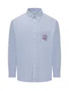 Drôle De Monsieur Long-sleeved Shirt In Light Blue