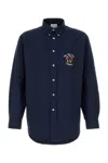 Drôle De Monsieur La Chemise Slogan Fleurs-l Nd Drole De Monsieur Male In Blue
