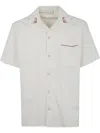 Drôle De Monsieur Embroidered Collar Shirt In White