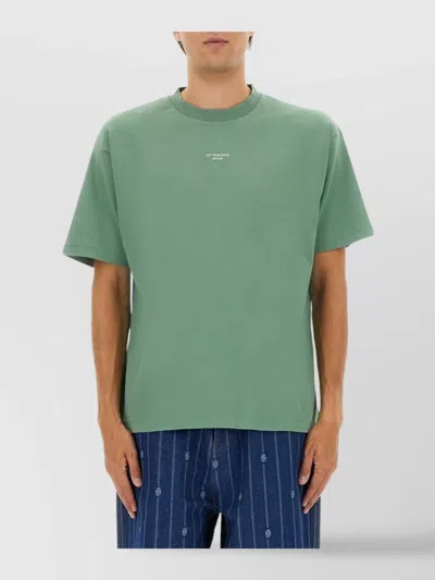 Drôle De Monsieur Short Sleeve Crew Neck T-shirt Design In Green