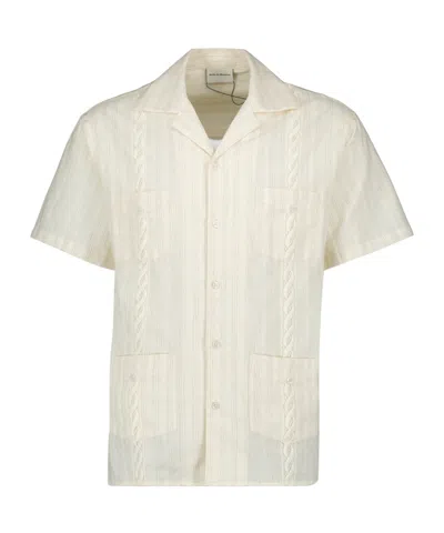 Drôle De Monsieur Short Sleeve Shirt In White