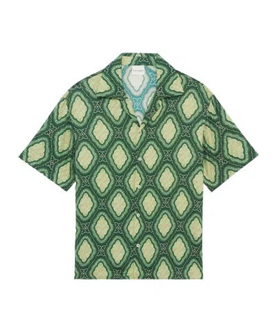 Drôle De Monsieur Short Sleeve Shirt In Green