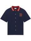 Drôle De Monsieur Short-sleeved Button-up Shirt In Blue