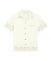 Drôle De Monsieur Chain-embroidered Cotton Shirt In Neutral