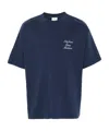 Drôle De Monsieur Le T-shirt Slogan Calligraphy T-shirt In Blue