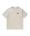 Drôle De Monsieur White Crewneck T-shirt With Slogan Print On The Front And Back In Nude
