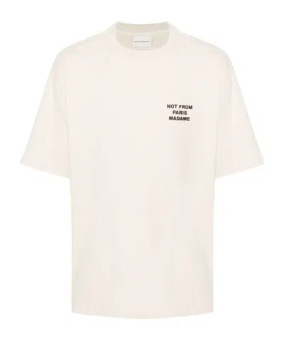 DRÔLE DE MONSIEUR DRÔLE DE MONSIEUR SLOGAN PRINTED CREWNECK T-SHIRT