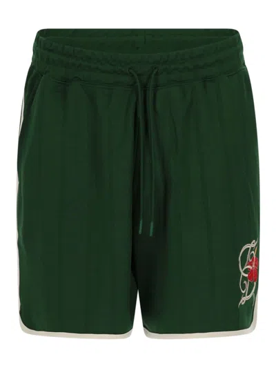 Drôle De Monsieur Shorts "d Hibiscus" In Green