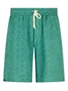 Drôle De Monsieur Logo Patterned Shorts Featuring Pockets In Emeraude
