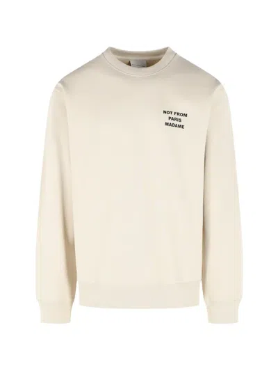 Drôle De Monsieur Drole De Monsieur Sweatshirt Le Sweatshirt Slogan In White