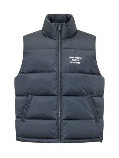 Drôle De Monsieur Drole De Monsieur Sleeveless Down Vest In Navy
