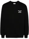 Drôle De Monsieur Black Sweatshirt With Bold Slogan And Elastic Hems In Black