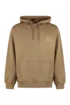 Drôle De Monsieur Slogan Calligraphie Hooded Sweatshirt In Brown