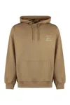 Drôle De Monsieur Slogan Calligraphie Hooded Sweatshirt In Brown